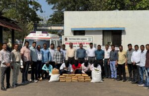 पिंपरी चिंचवड गुन्हे शाखेच्या पोलिसाची गांजा वाहतूक करणाऱ्यांवर कारवाई..