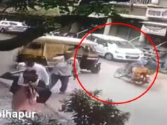 “कोल्हापूरमध्ये बाईक आणि रिक्षाच्या अपघातात पाच जण किरकोळ जखमी; घडली चमत्कारिक घटनाक्रम”