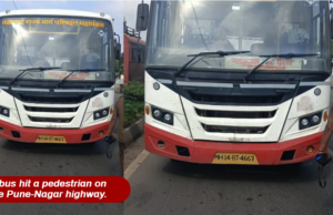 “वाघोलीत पुणे नगर महामार्गावर दुर्दैवी अपघात; ४० वर्षीय पादचारी एसटी बसच्या धडकेत जागीच ठार”