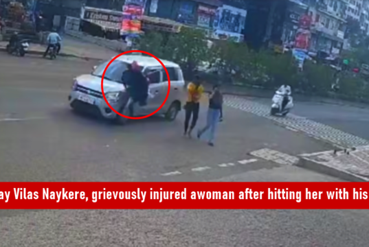 “पोलीस पुत्राचा भरधाव कारचा थरार; रस्त्यावर चालणाऱ्या महिलेला जोरदार धडक”