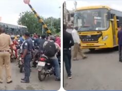 “चमत्काराने वाचले ४० विद्यार्थी: महाराष्ट्रातील रेल्वे फाटकावर अडकलेल्या शाळेच्या बसला वेगवान ट्रेनची धडक टळली”