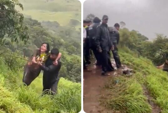 पुण्यातील महिला सेल्फी घेताना साताऱ्याच्या घाटात १०० फूट खोल दरीत पडली, सुखरूप बचाव