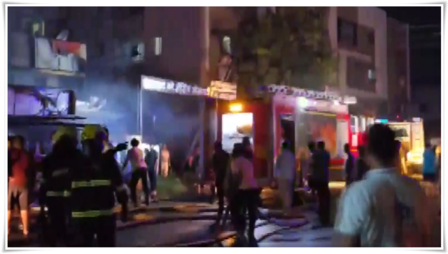 पिंपरी-चिंचवडच्या देहू रस्त्यावर मोठी आग; अनेक दुकानं जळून खाक.