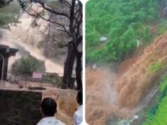 कार्ला एकविरा देवीच्या गडावर पावसाचा कहर: पायऱ्यांवरून पाण्याचा प्रवाह, अनेक भाविक अडकले