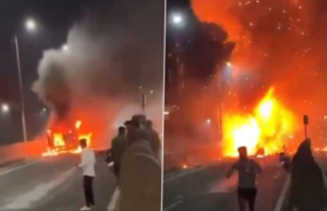 “जळगाव: रुग्णवाहिकेत आग आणि ऑक्सिजन सिलेंडरचा स्फोट; गरोदर महिलेला अनोखा बचाव”