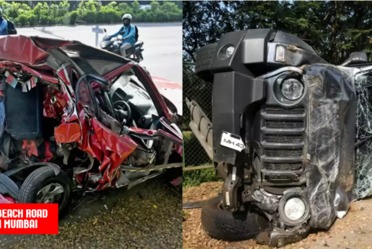 नवी मुंबईत मद्यधुंद चालकाच्या बेदरकार गाडीने केलेला धक्का: बापाचा मृत्यू, मुलगी गंभीर जखमी.