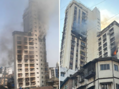 मुंबई: डोंगरीच्या निशान पाड्यातील अन्सारी हाइट्समध्ये भीषण आग; ३५ जणांची सुटका, तिघे जखमी.