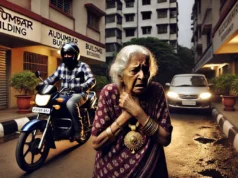 कर्वेनगर परिसरात वृद्ध महिलेला धक्का; ४०,००० रुपयांचे मंगळसूत्र हिसकावून नेले