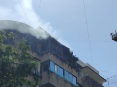 मुंबईच्या मरीन लाइन्समधील सहा मजली इमारतीला भीषण आग – जीवितहानी टळली
