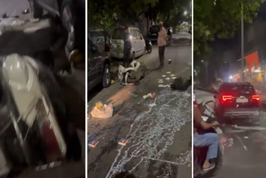 कोंढवा येथील अपघात : मद्यधुंद चालकाने डिव्हायडरला धडक दिली, डिलिव्हरी रायडरचे दुचाकी वाहन उद्ध्वस्त