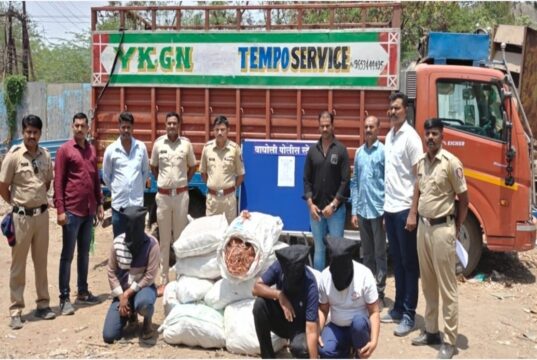 तांब्याच्या तारांची मोठी चोरी उघडकीस, वाघोली पोलिसांचे कारनामे; २४ लाखांचा मुद्देमाल हस्तगत, मुंबईतील तीन सराईत चोर जेरबंद
